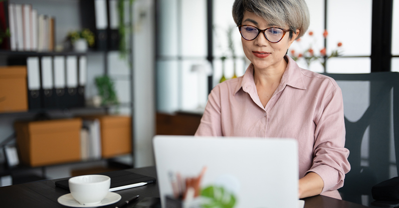 Asian-woman-working-on-laptop-at-home