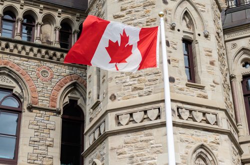 Close-up-of-the-Canadian-flag-waving-near-the-Parliament-building-in-Ottawa
